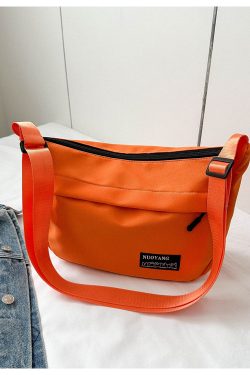 Large Capacity Harajuku Retro Casual Canvas Bag - Waterproof Dumpling Crossbody Bag for College Students and Women