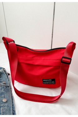 Large Capacity Harajuku Retro Casual Canvas Bag - Waterproof Dumpling Crossbody Bag for College Students and Women