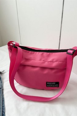 Large Capacity Harajuku Retro Casual Canvas Bag - Waterproof Dumpling Crossbody Bag for College Students and Women