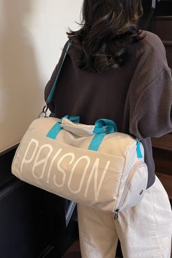 Large Capacity Lightweight Women's Travel Bag - Sports Fitness Bag with Dry Wet Separation for Swimming & Handheld Storage