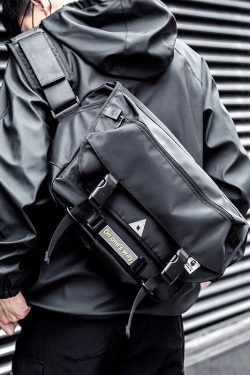 Large-Capacity Multifunctional Crossbody Bag - Trendy Chest Bag for Men, Ideal for Work, Motorcycle, and Everyday Use