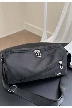 Large Capacity Nylon Women's Crossbody Bag with Wide Shoulder Strap - Trendy High-End Toast Pillow Style 2025