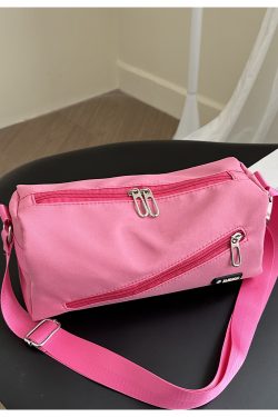 Large Capacity Nylon Women's Crossbody Bag with Wide Shoulder Strap - Trendy High-End Toast Pillow Style 2025