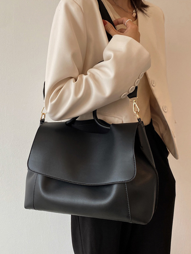 Large Capacity Soft Leather Handbag - Retro Minimalist Tote Shoulder Bag for Women Large Capacity Soft Leather Handbag - Retro Minimalist Tote Shoulder Bag for Women