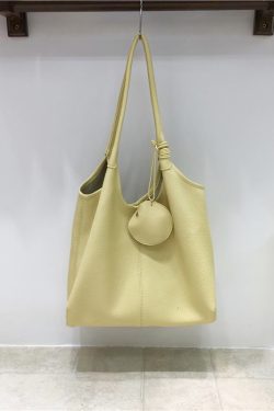 Large Capacity Soft Leather Mother-Child Tote Bag for Work and Commuting - Casual Underarm Shoulder Bag
