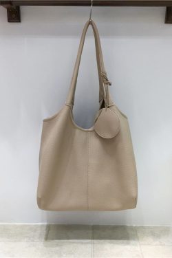 Large Capacity Soft Leather Mother-Child Tote Bag for Work and Commuting - Casual Underarm Shoulder Bag