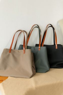 Large Capacity Solid Color Oxford Cloth Tote Bag for Women - Versatile Shoulder Bag for Commuting & Everyday Use