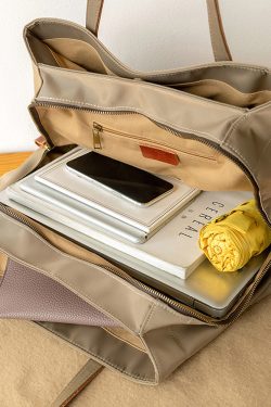 Large Capacity Solid Color Oxford Cloth Tote Bag for Women - Versatile Shoulder Bag for Commuting & Everyday Use