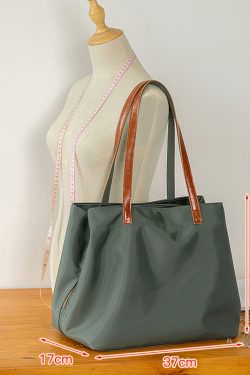 Large Capacity Solid Color Oxford Cloth Tote Bag for Women - Versatile Shoulder Bag for Commuting & Everyday Use