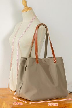 Large Capacity Solid Color Oxford Cloth Tote Bag for Women - Versatile Shoulder Bag for Commuting & Everyday Use