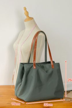 Large Capacity Solid Color Oxford Cloth Tote Bag for Women - Versatile Shoulder Bag for Commuting & Everyday Use