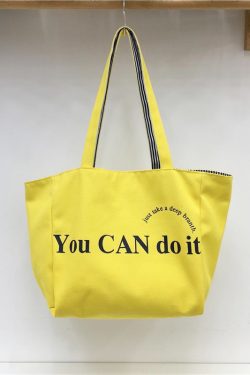 Large Capacity Striped Canvas Shoulder Bag - Double-Sided Fabric, Korean Style Casual Tote for Spring/Summer 2025