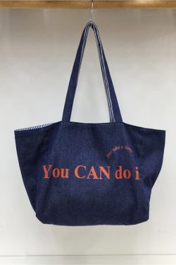 Large Capacity Striped Canvas Shoulder Bag - Double-Sided Fabric, Korean Style Casual Tote for Spring/Summer 2025