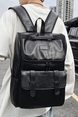 Large Capacity Unisex Genuine Leather Backpack for Travel & School - European American Style Double Shoulder Laptop Bag