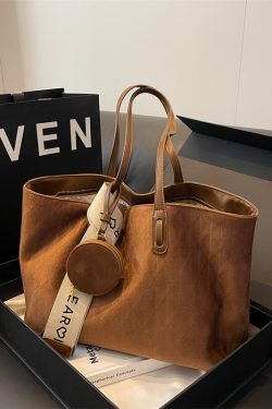 Large Capacity Vintage Casual Tote Bag for Work and Commuting - Versatile Shoulder Bag 2025 Style