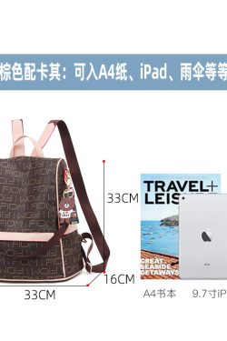 Large Capacity Women's Backpack - Fashionable Commuting Bag, Double Shoulder Design, European and American Style, Ideal for Moms