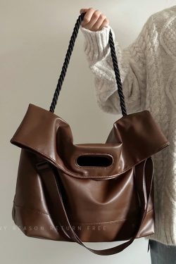 Large-Capacity Women's Briefcase Tote Bag 2024 - Stylish Commuter Shoulder Crossbody Bag for Students and Early Classes