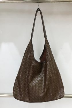 Large Capacity Women's Canvas Woven Underarm Tote Bag - Casual Versatile Style for 2024, Perfect for Daily Use