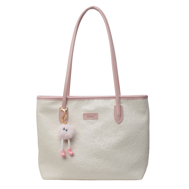 Large Capacity Women's Casual Shoulder Bag - 2025 Fashionable Embossed Tote for Commuting & Classroom Style Large Capacity Women's Casual Shoulder Bag - 2025 Fashionable Embossed Tote for Commuting & Classroom Style