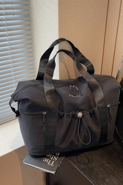 Large Capacity Women's Tote Bag for Travel, Fitness, Business Trips - Versatile Maternity & Luggage Storage with Trolley Compatibility