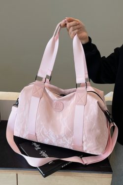 Large Capacity Women's Travel Bag - Solid Color, Portable Hand-Held Design, Ideal for Maternity, Sports, Gym, and Luggage.