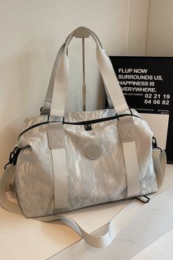 Large Capacity Women's Travel Bag - Solid Color, Portable Hand-Held Design, Ideal for Maternity, Sports, Gym, and Luggage.