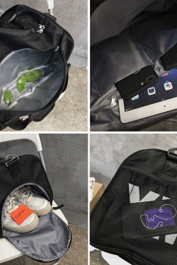 Large Capacity Women's Travel Tote Bag with Dry Wet Separation for Sports, Fitness, and Short Trips