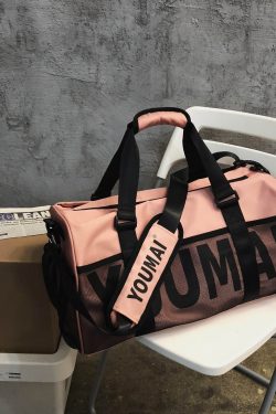 Large Capacity Women's Travel Tote Bag with Dry Wet Separation for Sports, Fitness, and Short Trips