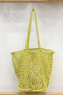 Large Capacity Woven Fishing Net Beach Bag - Stylish Summer Shoulder Tote for Vacation, Underarm Carry, and Casual Outings