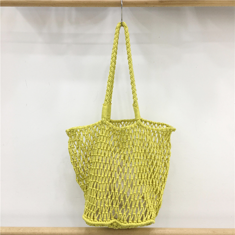 Large Capacity Woven Fishing Net Beach Bag - Stylish Summer Shoulder Tote for Vacation, Underarm Carry, and Casual Outings Large Capacity Woven Fishing Net Beach Bag - Stylish Summer Shoulder Tote for Vacation, Underarm Carry, and Casual Outings