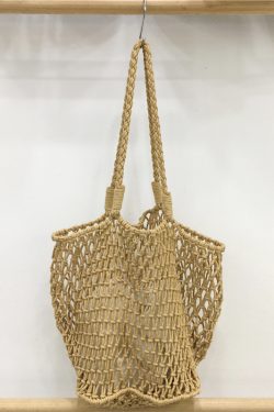 Large Capacity Woven Fishing Net Beach Bag - Stylish Summer Shoulder Tote for Vacation, Underarm Carry, and Casual Outings