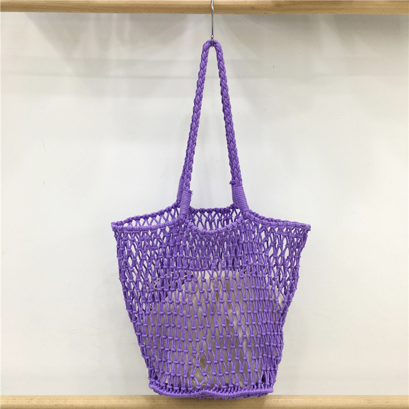 Large Capacity Woven Fishing Net Beach Bag - Stylish Summer Shoulder Tote for Vacation, Underarm Carry, and Casual Outings Large Capacity Woven Fishing Net Beach Bag - Stylish Summer Shoulder Tote for Vacation, Underarm Carry, and Casual Outings
