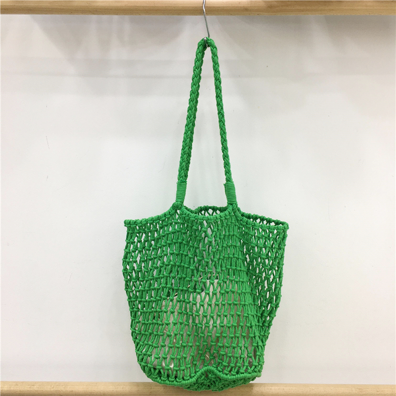 Large Capacity Woven Fishing Net Beach Bag - Stylish Summer Shoulder Tote for Vacation, Underarm Carry, and Casual Outings Large Capacity Woven Fishing Net Beach Bag - Stylish Summer Shoulder Tote for Vacation, Underarm Carry, and Casual Outings