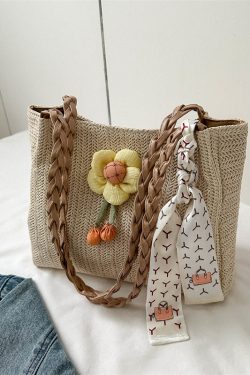 Large-Capacity Woven Straw Shoulder Bag for Women – 2025 Summer Versatile Beach Crossbody Tote