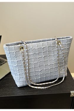 Large Textured Retro Handbag for Women - Trendy 2025 Korean Style Shoulder Tote Bag with High Capacity