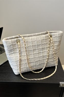 Large Textured Retro Handbag for Women - Trendy 2025 Korean Style Shoulder Tote Bag with High Capacity