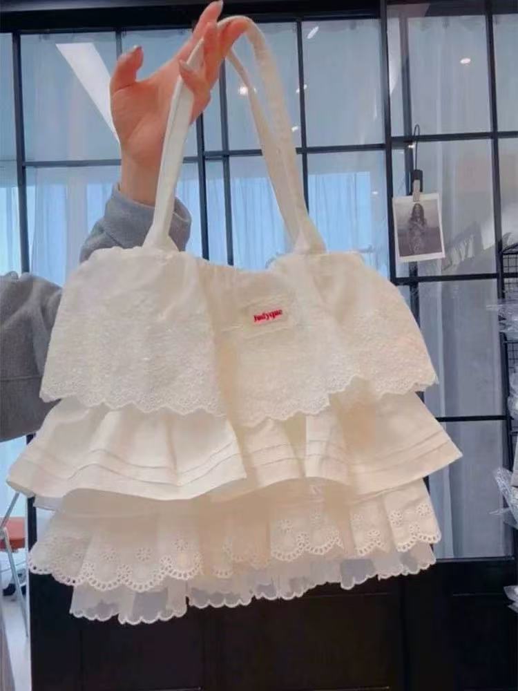 Layered Lace Shoulder Tote Bag for Women - Large Capacity Commuter Bag, 2025 Fashion Trend, Stylish and Versatile Daily Use Layered Lace Shoulder Tote Bag for Women - Large Capacity Commuter Bag, 2025 Fashion Trend, Stylish and Versatile Daily Use