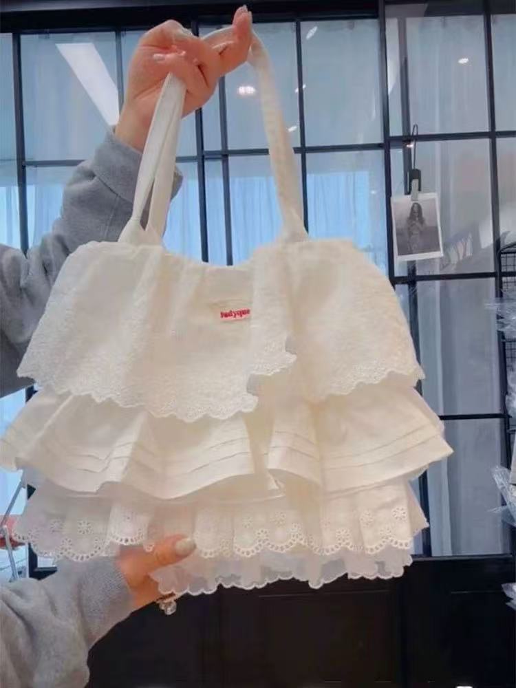 Layered Lace Shoulder Tote Bag for Women - Large Capacity Commuter Bag, 2025 Fashion Trend, Stylish and Versatile Daily Use Layered Lace Shoulder Tote Bag for Women - Large Capacity Commuter Bag, 2025 Fashion Trend, Stylish and Versatile Daily Use