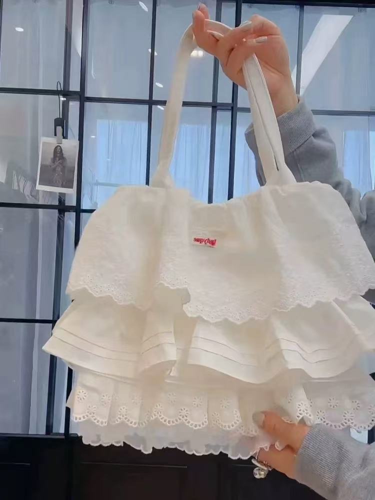 Layered Lace Shoulder Tote Bag for Women - Large Capacity Commuter Bag, 2025 Fashion Trend, Stylish and Versatile Daily Use Layered Lace Shoulder Tote Bag for Women - Large Capacity Commuter Bag, 2025 Fashion Trend, Stylish and Versatile Daily Use
