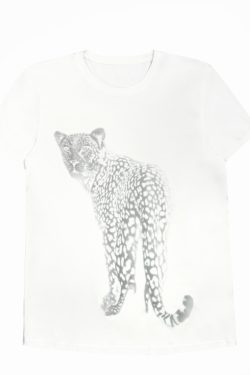 Leopard Print Loose-Fit T-shirt - Trendy Casual Top for 90s Inspired Street Style