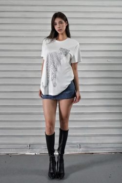 Leopard Print Loose-Fit T-shirt - Trendy Casual Top for 90s Inspired Street Style