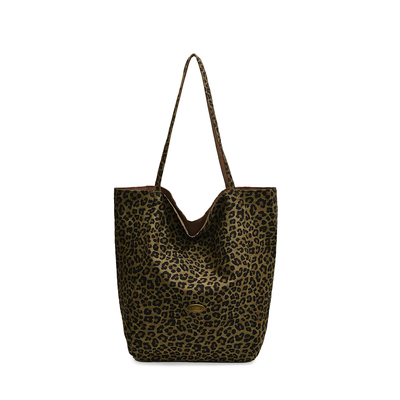 Leopard Print Reversible Canvas Tote Bag for Women, 2025 Trendy Large Capacity College Style Casual Bag Leopard Print Reversible Canvas Tote Bag for Women, 2025 Trendy Large Capacity College Style Casual Bag