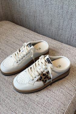 Leopard Print Slip-On Sneakers for Women, Casual Outdoor Lazy Shoes, Sporty Style 2025 Fashion Trend