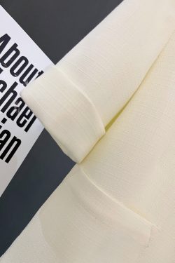 Light Beige Thin Women's Blazer Jacket - 2025 Summer New Gentle Academy Style, Chic English Fashion Outerwear