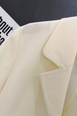 Light Beige Thin Women's Blazer Jacket - 2025 Summer New Gentle Academy Style, Chic English Fashion Outerwear
