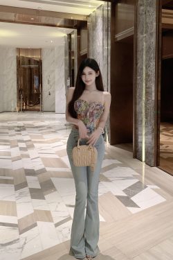 Light Blue High-Waisted Denim Flared Pants for Women - Summer Slim Fit Tapered Style, Y2K Inspired Fashion