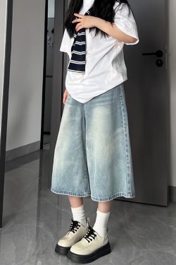 Light-Colored Women's Plus-Size Summer Wide-Leg Pants, High-Waisted Loose-Fitting 7/8 Length Trousers for a Flattering Fit