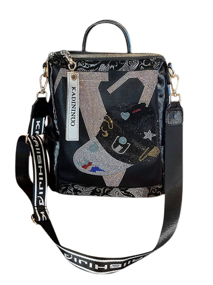 Light Luxury Fashion Backpack for Women - Large Capacity Dual-Use Shoulder Bag, High-End Commuting Style Light Luxury Fashion Backpack for Women - Large Capacity Dual-Use Shoulder Bag, High-End Commuting Style