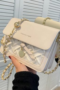 Light Luxury French Shoulder Bag - Versatile Lightweight Crossbody Chain Bag - Small Square Design for Women - Fashionable Commuting Accessory