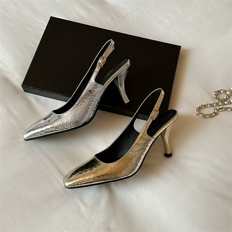 Light Luxury French Square-Toe Lambskin Mule High-Heeled Sandals - Open Back Italian Style Socialite Footwear Light Luxury French Square-Toe Lambskin Mule High-Heeled Sandals - Open Back Italian Style Socialite Footwear